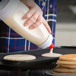 Hand batter mixing bottle batter dispenser cream mixing dispensing pot muffin mixing bottle with scale wholesale