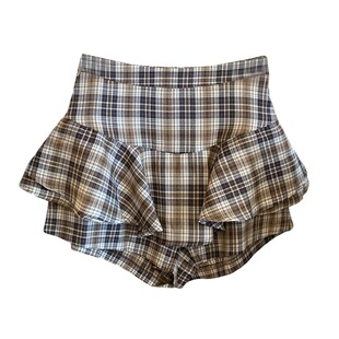 High Waist Tutu Skirt Women's Summer 2025 New Style Small Body-Slimming Black Skirt A- line JK Half-length Skirt Shorts