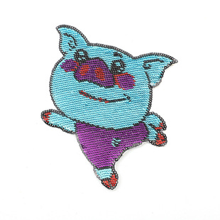 Cartoon cloth sticker jewelry fabric garment accessories diy patch animal 12 zodiac beads embroidery embroidery cloth sticker customization