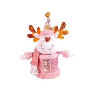 Cross Border Christmas Candy Jar Christmas Eve Pink Apple Box Gift Double Layer Snowman Elk Old Man Packaging Box