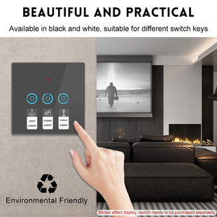 Touch switch English icon sticker text label button wall household appliance logo cold tropical adhesive