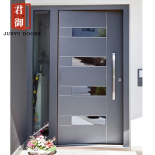 Cast aluminum entrance door inlaid glass living room entrance door metal door aluminum alloy door foreign trade export