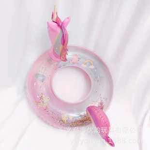 Children's swimming ring anti-rollover floating ring life buoy Princess horse Net red ins thick parent-child inflatable swimming ring