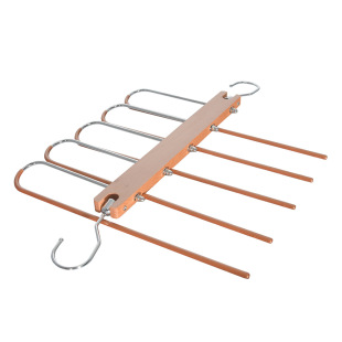 Telescopic folding multi-functional multi-layer pants rack foldable magic pants clip wardrobe storage finishing metal hanger customization