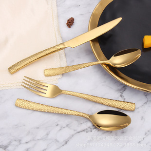 Factory wholesale Western-style stainless steel export Western tableware steak knife and fork suit hotel supplies knife, fork and spoon full set