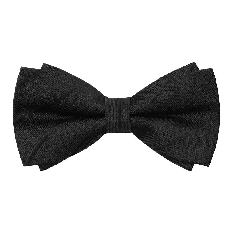 Men's Bow Tie Groomsmen Burgundy Black Blue Formal Shirt British Korean Style Double Bow Tie Wedding Bow Tie
