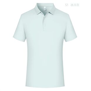 New Cool Polo Shirt Workwear T-Shirt Printed with Logo Pure Color Lapel Short-Sleeved Workwear Breathable Same Style for Men and Women
