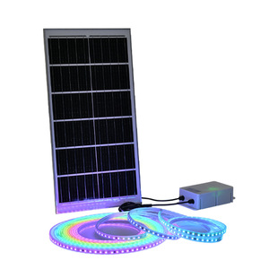 24V Colorful Rubber-Coated Light Strip with Solar Outdoor Waterproof Colorful Running Water Chasing Light Engineering Lighting Light Strip