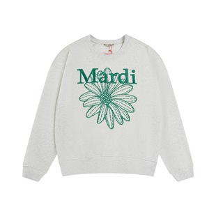 24ss Autumn and Winter New Fashion Brand Dachshund Dog Embroidered Letters Unisex Street Casual Loose Crewneck Sweatshirt