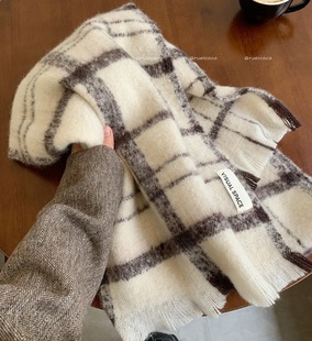 Plaid Scarf Winter Collection Cashmere Fashion All-match Shawl Women's High Sense Winter Tassel Plaid Wholesale