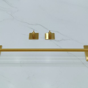 Cross-border e-commerce supply bathroom paste towel bar bathroom drilling-free towel rack 304 stainless steel brushed