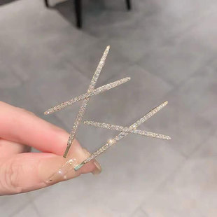 High-end temperament clip flower rhinestone pearl clip sweet side bangs clip Internet celebrity design hairpin