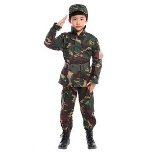 Children's Camouflage Suit Boys and Girls Spring & Fall Primary and Secondary School Students Kindergarten Summer Camp Sports Military Training Performance Clothing