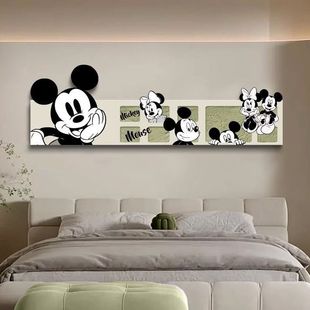 Living Room Decorative Painting Panda Cartoon Cream Style Hanging Painting Sofa Background Wall Simple Bedroom Bedside Kidsren's Room Mural