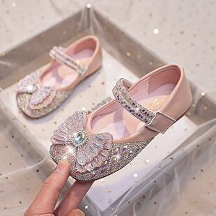 Girls' Flats Princess Shoes Breathable Soft Sole Comfortable Little Girl Dance Shoes Student Flats Shoes Kidsren's Girls Sandals