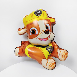 Cartoon Wang Wang Li Da Gong Aluminum Film Balloon Dog Patrol Team Theme Birthday Party Decoration Balloon