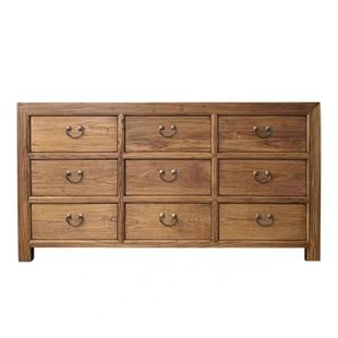 Old Elm Floor Solid Wooden Cabinet Vintage Bedroom Living Room Storage Cabinet Sideboard New Chinese Style Drawer Solid Wooden Cabinet