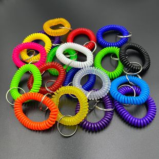 Plastic spring ring EVA telephone line plastic spring hand ring storage number plate retractable key ring mosquito repellent hand ring