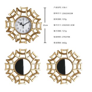 New Amazon Hot Sale Decorative Clock Vintage Wall Clock Living Room Clock European Style Clock Creative Antique Wall Clock Wholesale