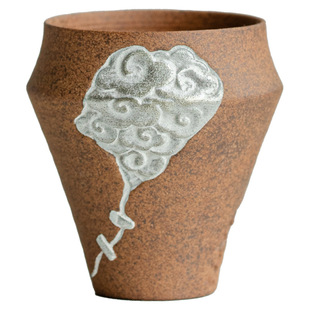 Changpu Ju Old Rock Mud Relief Xiangyun Tea Cup Home Master Cup Chinese Retro Style Ceramic Kung Fu Tea Set Single Cup