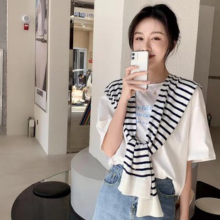 High-level Socialite Style Knitted Small Shawl Women's Summer New Cfish's Feet Outer Shawl Air Conditioning Neck Protection Small Scarf