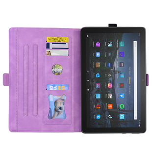 Для Amazon Fire HD10 2021 плоский кожаный чехол M10plus матовый защитный чехол с тиснением в виде бабочки