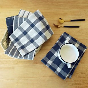 Cross-border market home kitchen suit tea towel cotton fabric yarn-dyed kitchen towel Nordic style napkin cloth
