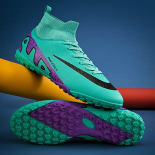 Cross-border high-top football shoes 2024 new youth sneaker students sports training shoes boys sneakers wholesale