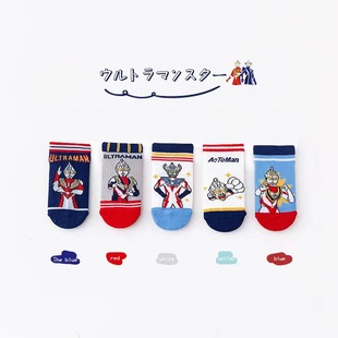 Spring and Summer new 1-12 years old boys and girls cute cartoon Marvel hero Children Baby Cotton boat socks factory wholesale