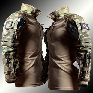 New Frog Clothing Tactical Top T-Shirt Long Sleeve Camouflage Clothing CS Locomotive Men's Night Army Fan suit Instructor Attacks G3