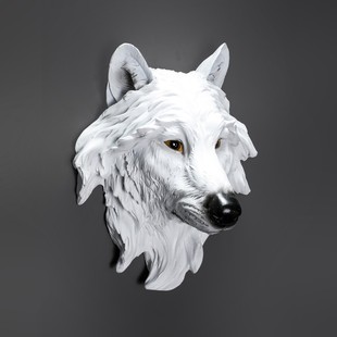 Simple Animal Head Wolf Head Wall Hanging Ornaments Living Room Animal Head Wall Decorations Bar Club Hallway Soft Decoration