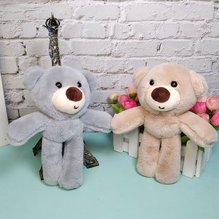 Cute Standing Bear Plush Toy Keychain Bag Pendant Teddy Bear Doll Big Head Bear Doll Hanging Ornaments