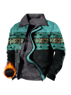 2024 Cross-border Thickened Side Slit Pocket Casual Zipper Loose Youth Cotton Jacket Men's Fleece Jacket