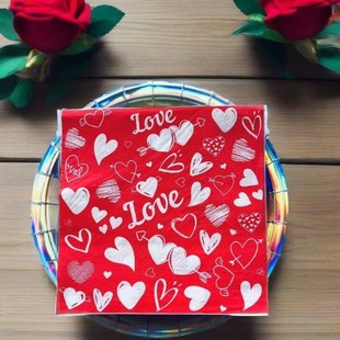 Amazon Cross-Border Hot Selling Party Supplies Single-Sided Printed Napkins Colorfulful Printed Paper Napkins