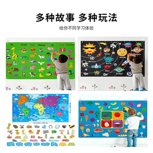 Amazon Children's Early Education Storyboard 3D Three-dimensional Felt Game Pack Storyboard Dinosaur Animal Learning Board