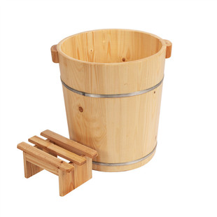 40cm High Foot Washing Bucket Chinese Fir Zusanli Foot Bucket Chinese Medicine Foot Bucket with Leg Cover Household Foot Waosen