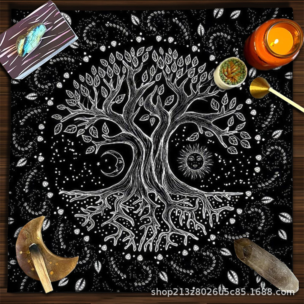 Cross-border best-selling tarot card table mat, non-slip and wear-resistant game mat, mahjong table decorative mat, TEMU labeling and dropshipping