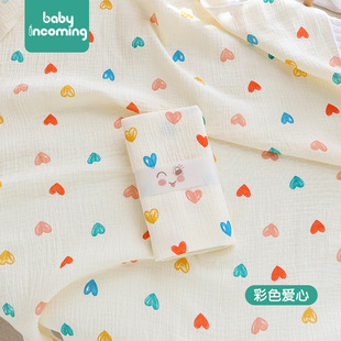 Double Gauze Baby Wrap Towel Cartoon Printed Bag Single Class A Newborn Soft Breathable Summer Baby Bag