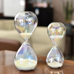 Nordic Home Stained Glass Hourglass Timer Creative Gift Home Ornaments Colorful Hourglass Factory Wholesale