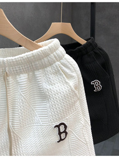 Trendy Lun Cloth Jacquard Shorts Men's Summer Thin New Arrival Loose Casual Sports Trendy Brand Heavy-weight Beach Pants