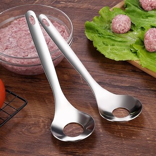 Stainless Steel Meat Maker Household Meat Squeezer Mould Kitchen Digging Spoon Tool Squeezer