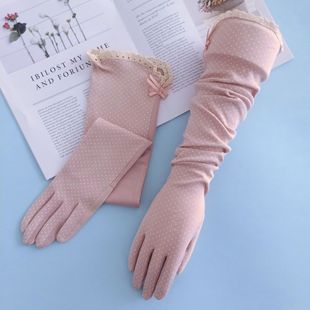 Summer new sunscreen Gloves Ladies summer cycling thin touch screen Ice Silk etiquette gloves women wholesale outdoor driving