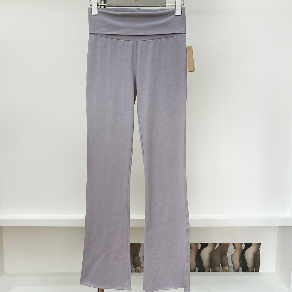 Skims Cotton Jersey 여성의 높은 허리 캐주얼 바지