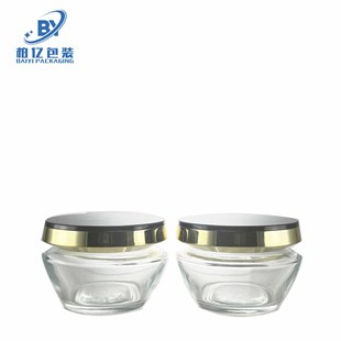 New Hot Product 100g Black Diamond Hair Care Glass Bottle 30g Hydrating Moisturizing Mask Bottle Cream Bottle Conical Sub-Bottle