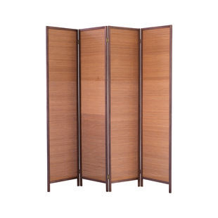 New Chinese Style Solid Wood Screen Partition Living Room Simple Modern Hotel Office Bamboo Mobile Folding Screen Partition Wall
