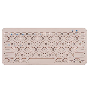 Manufacturers 78-key mini portable retro round punk three-channel Bluetooth keyboard mobile phone tablet external keyboard