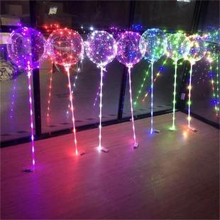 Transparent luminous wave ball net red balloon with flashing light luminous toy AliExpress Amazon cross-border wholesale supply