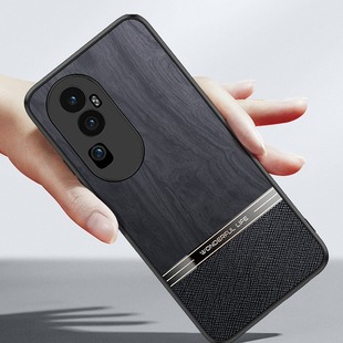 Wood Grain oppoReno12pro Leather Phone Case 11 Simple Protective Shell 10pro Lens All-inclusive 4se