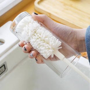 Long Handle Cup Brush Household Brush Cup Washing Cup Brush Artifact Tea Stain Cleaning Brush No Dead Angle Sponge Brush Milk Bottle Brush