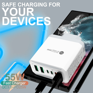 Производитель взорвал 6 порт QC3.0PD25W3USB 3PD55W зарядное устройство для мобильного телефона